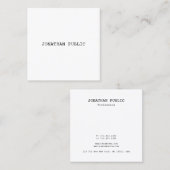 Stilvolles, modernes Minimalistisches Design Quadratische Visitenkarte (Vorne/Hinten)