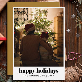 Stilvolles modernes Minimalistisches Foto Weihnach Feiertagskarte