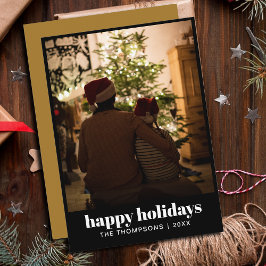 Stilvolles modernes Minimalistisches Foto Weihnach Feiertagskarte