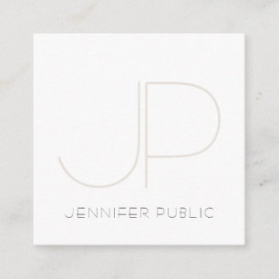 Stilvolles modernes Monogram Design Beruflich Schl Quadratische Visitenkarte