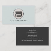 Stilvolles, modernes Monogram, stilvolles RundEmbl Visitenkarte (Vorne/Hinten)