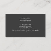 Stilvolles, modernes Monogram, stilvolles RundEmbl Visitenkarte (Rückseite)