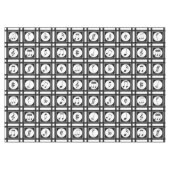 Stilvolles, modernes Notenmuster Tischdecke (Vorderseite (Horizontal))