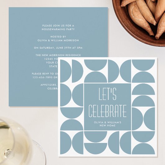 Stilvolles, modernes Party Modernes Haus Einladung