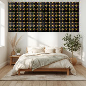 Stilvolles, modernes Schwarz-Gold Geometrisches He Fliese