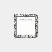 Stilvolles modernes Schwarz-Weiß-Muster Post-it Klebezettel (Vorderseite)