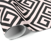 Stilvolles modernes Schwarzes erröten griechische Geschenkpapier (Rolleneckpunkt)