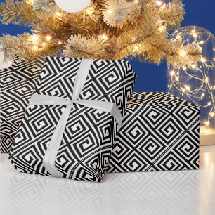 Stilvolles modernes schwarzes geschenkpapier