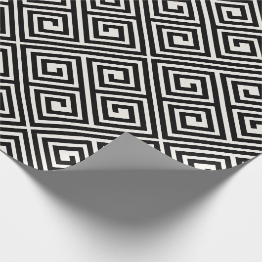 Stilvolles modernes schwarzes geschenkpapier (Ecke)