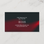 Stilvolles, modernes Schwarzes Rotes Waves Berufli Visitenkarte (Rückseite)