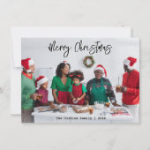 Stilvolles, modernes Script-Foto Frohe Weihnachten (Vorderseite)
