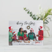 Stilvolles, modernes Script-Foto Frohe Weihnachten (Stehend Vorderseite)