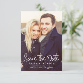 Stilvolles, modernes Script-Save the Date Foto Save The Date (Stehend Vorderseite)