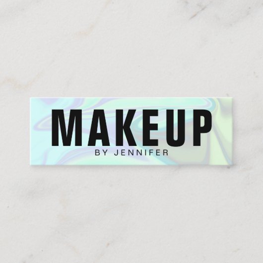 Stilvolles, modernes und elegantes Chick-holografi Mini Visitenkarte (Vorderseite)