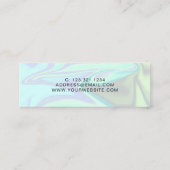 Stilvolles, modernes und elegantes Chick-holografi Mini Visitenkarte (Rückseite)