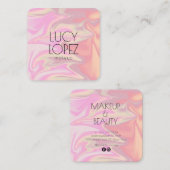 Stilvolles, modernes und elegantes Chick-holografi Quadratische Visitenkarte (Vorne/Hinten)