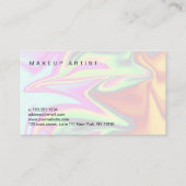 Stilvolles, modernes und elegantes Chick-holografi Visitenkarte (Rückseite)