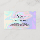 Stilvolles, modernes und elegantes Chick-holografi Visitenkarte (Rückseite)