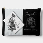 Stilvolles monochromes Parfüm-Modedesign Zubehörtasche (Vorderseite)