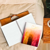 Stilvolles Monogram Colorblock Iridescent Notebook Notizblock