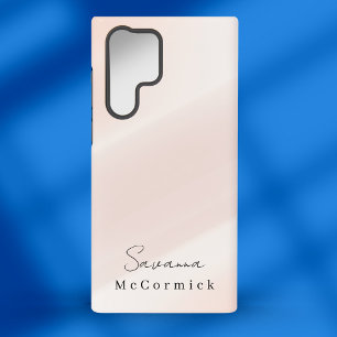 Stilvolles Monogramm Blush Rosa Pastell Samsung Galaxy Hülle