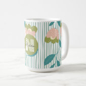 Stilvolles Monogramm-Design mit niedlichem Muster Kaffeetasse (VorderseiteRechts)