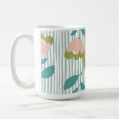 Stilvolles Monogramm-Design mit niedlichem Muster Kaffeetasse (Links)