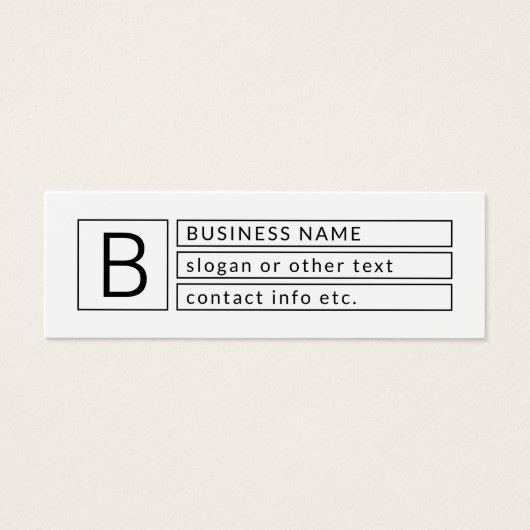 Stilvolles Monogramm & Firmenname (oder anderer Te (Vorderseite)