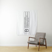 Stilvolles Monogramm & Firmenname (oder anderer Te Wandteppich (Beispiel)