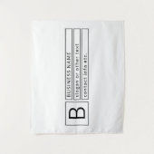Stilvolles Monogramm & Firmenname (oder anderer Te Wandteppich (Vorderseite)