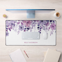 Stilvolles Monogramm Lila Wasserfarbe floral