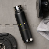 Stilvolles Monogramm mit Paarnamen Schwarz