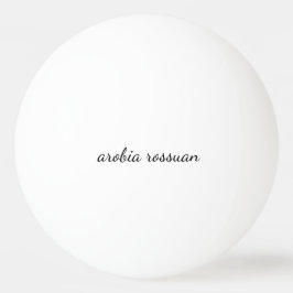 Stilvolles Monogramm Moderne Minimale Weiße Schrif Tischtennisball