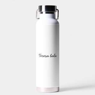 Stilvolles Monogramm Moderne Minimalistische Weiße Trinkflasche