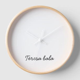 Stilvolles Monogramm Moderne Minimalistische Weiße Uhr