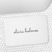 Stilvolles Monogramm | Modernes Minimalistisches W Badematte