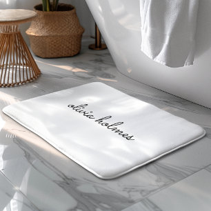 Stilvolles Monogramm Modernes Minimalistisches W Badematte