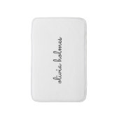 Stilvolles Monogramm | Modernes Minimalistisches W Badematte (Vorderseite Vertikal)