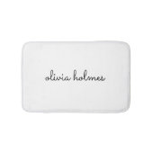 Stilvolles Monogramm | Modernes Minimalistisches W Badematte (Vorderseite)