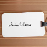 Stilvolles Monogramm | Modernes Minimalistisches W Gepäckanhänger<br><div class="desc">Ein einfaches,  benutzerdefiniertes Monogramm-Design in einer informellen,  lässigen,  handgeschriebenen Schrifttyp in auffallendem einfarbigem Schwarzweiß. Das Monogramm kann leicht personalisiert sein,  um ein Design so einzigartig wie Sie sind zu machen! Das perfekte trendige Geschenk oder Accessoire für jeden Anlass.</div>