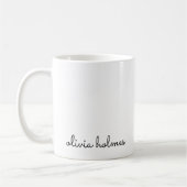 Stilvolles Monogramm | Modernes Minimalistisches W Kaffeetasse (Links)