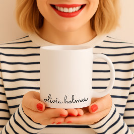 Stilvolles Monogramm | Modernes Minimalistisches W Kaffeetasse