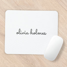 Stilvolles Monogramm | Modernes Minimalistisches W Mousepad
