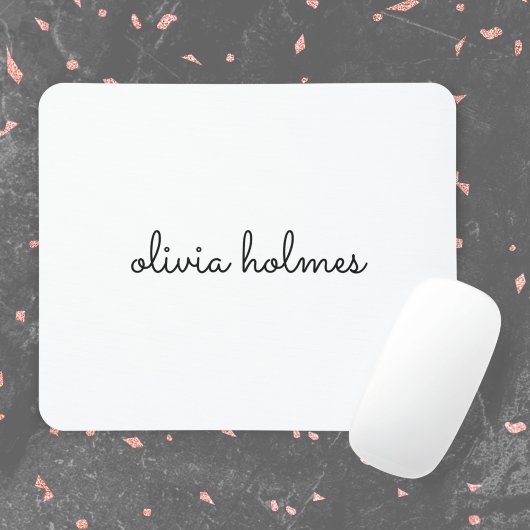 Stilvolles Monogramm | Modernes Minimalistisches W Mousepad