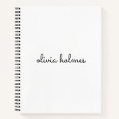Stilvolles Monogramm | Modernes Minimalistisches W Notizblock (Vorderseite)