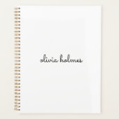 Stilvolles Monogramm | Modernes Minimalistisches W Planer (Vorderseite)