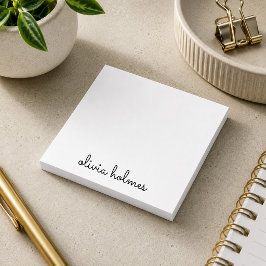 Stilvolles Monogramm | Modernes Minimalistisches W Post-it Klebezettel