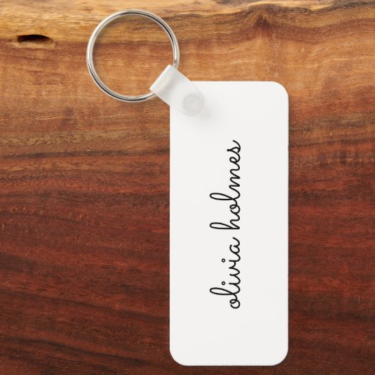 Stilvolles Monogramm | Modernes Minimalistisches W Schlüsselanhänger (Vorderseite)