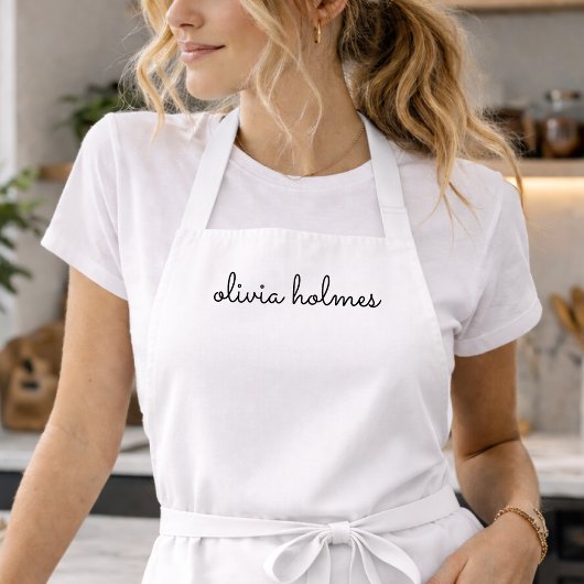 Stilvolles Monogramm | Modernes Minimalistisches W Schürze