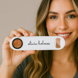 Stilvolles Monogramm | Modernes Minimalistisches W Speed Flaschenöffner